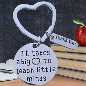 Teacher Big Heart Keychain